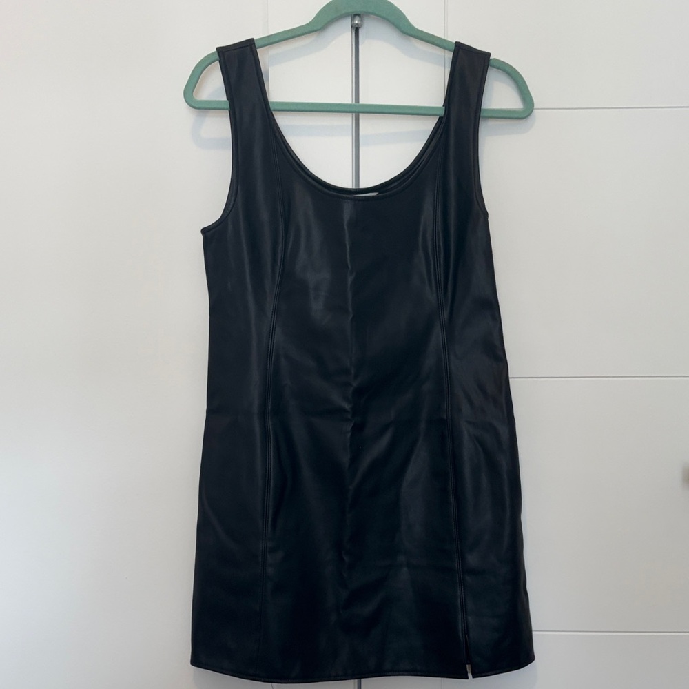 BB Dakota Black Leather Mini Dress